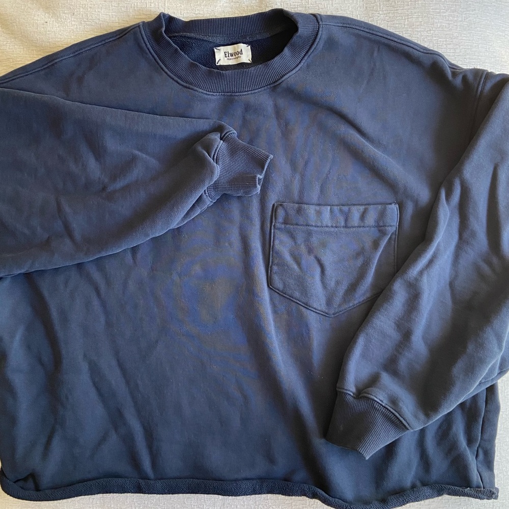 Elwood Heavyweight Crewneck Sweatshirt in Navy